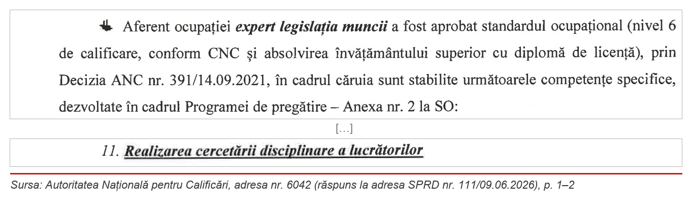 Autoritatea Națională pentru Calificări, adresa nr. 6042 (răspuns la adresa SPRD nr. 111/09.06.2026), p. 1–2