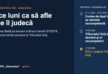 Zece luni ca să afle cine îl judecă Zece luni ca să afle cine îl judecă: ÎCCJ trimite la Tribunalul Dolj procesul pe majorarea sistată