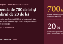 Amenda de 700 de lei și timbrul de 20 de lei Coperta: Amenda de 700 de lei și timbrul de 20 de lei