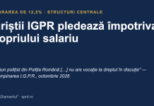 Juriștii IGPR pledează împotriva propriului salariu Juriștii IGPR pledează împotriva propriului salariu — majorarea de 12,5% pentru structurile centrale