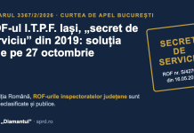 Regulamentul ITPF Iași, „secret de serviciu” din 2019: Curtea de Apel București dă soluția pe 27 octombrie Regulamentul ITPF Iași, secret de serviciu din 2019: Curtea de Apel București dă soluția pe 27 octombrie