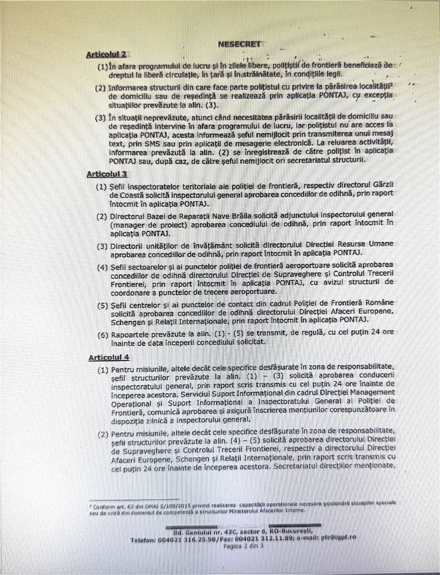 Dispoziția inspectorului general al I.G.P.F. nr. 16081 din 23.10.2026, pagina 2
