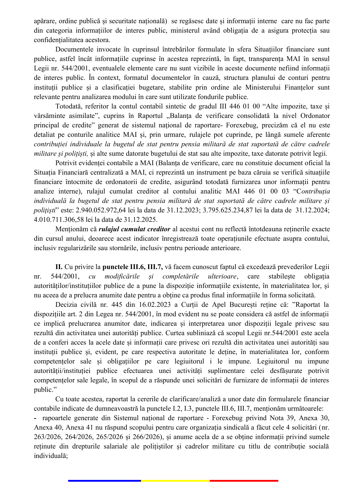 Adresa MAI – DIRP nr. 1754325 din 16 septembrie 2026, pagina 2 din 3